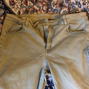 EUC American Eagle Army Green Jeans